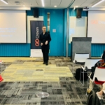 Tennyson Lee sharing how digitalization helps businesses prepare for AI at the Transform with Microsoft Seminar